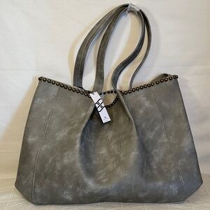 B-Low The Belt Faux Leather Tote Studded Big Handbag with Matching Small Bag